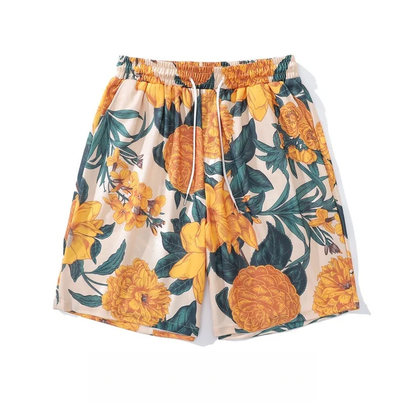 

Американские повседневные шорты для мужчин и женщин, модные летние брендовые брюки, свободный крой в стиле High Street и спортивный дизайн