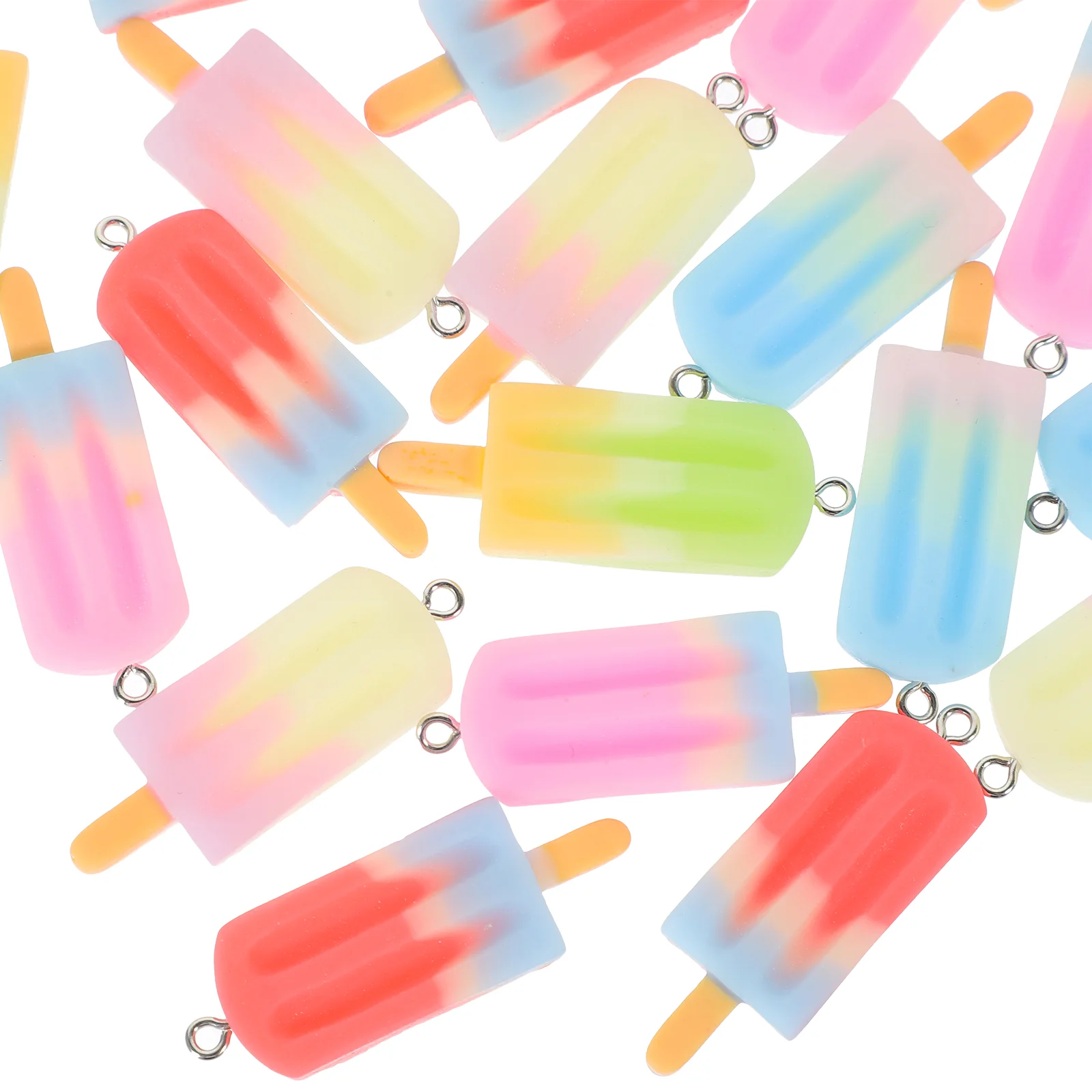 Ice Cream Charms Pendant Resin Miniature Food Snack Pendants Cute Bottle Fruit Keychain Diy Craft Earring Bracelet Necklace