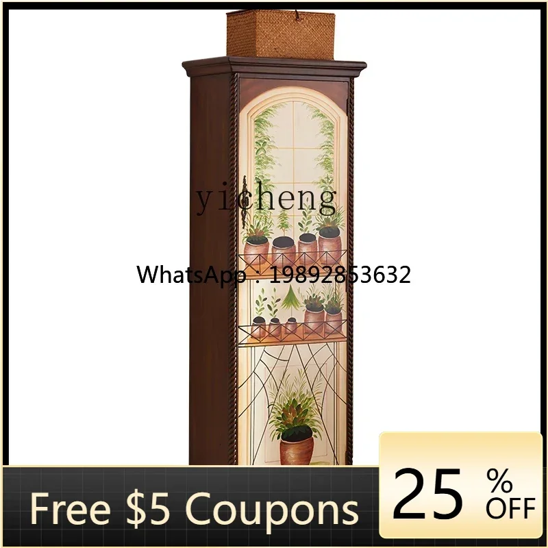 

WW 1 American country painted Mediterranean style single children with mirror wardrobe shoe cabinet