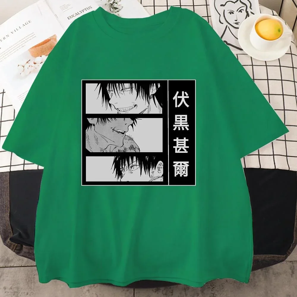 New Hot Anime Fushiguro Toji Graphic T-Shirt Fashion Outdoor Street Cool Round Neck Short Sleeve Shirt Top