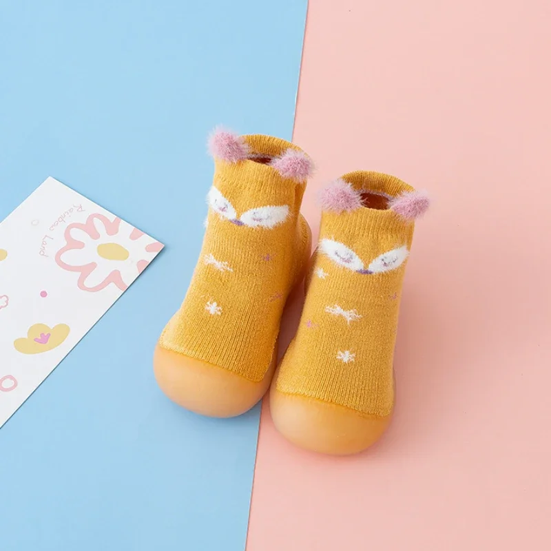 Autumn and Winter New Baby Soft-soled Toddler Shoes High Thickened and Warm Baby Floor Socks Indoor