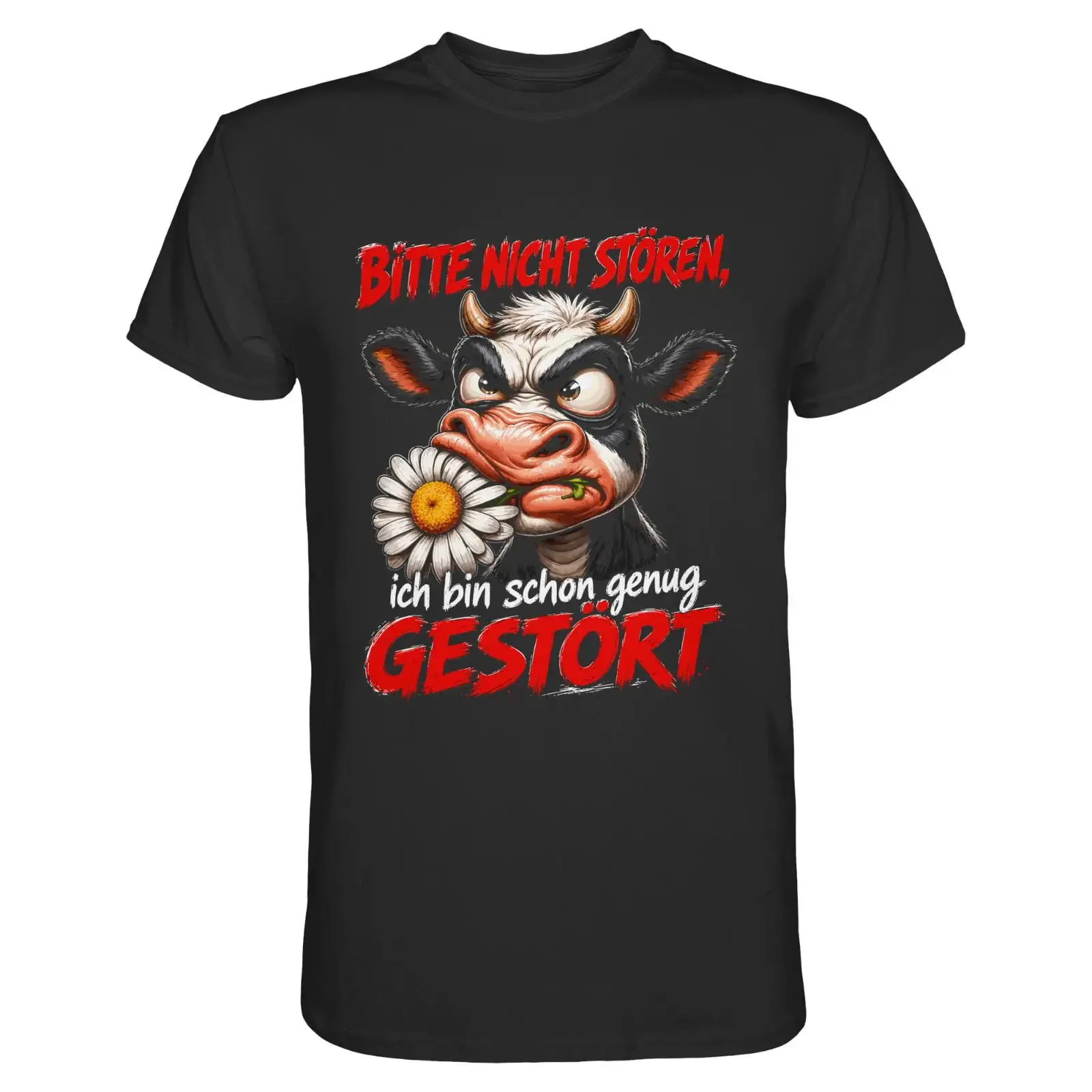 T shirt for men and women funny sayings cow sarcasm cheeky gift Secret Santa humor vintage Washed Slightly homme
