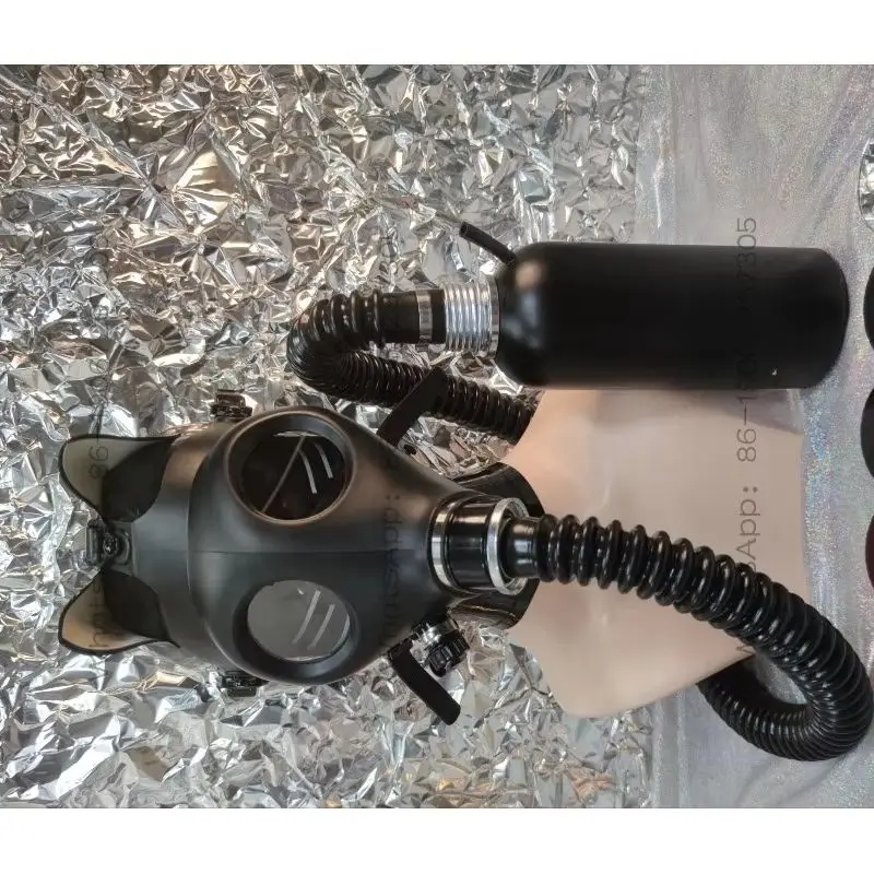 Mask Negative Pressure Bottle Set Breath Control Supercharged Cosplay Latex Clothing Mask Men and Women