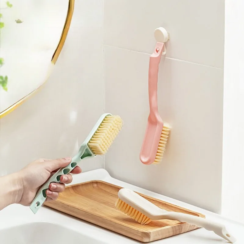 

Long Handle Scrubbing Brush Soft Bristle Laundry Clothes Shoes Scrub Brush Portable Plastic Cleaning Brush for Kitchen Bathroom