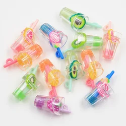 10pcs Charms Juice Fruit Oranges Grapes Lemons Avocados Kiwi Pendant Crafts Making Findings Jewelry DIY for Earrings Necklace