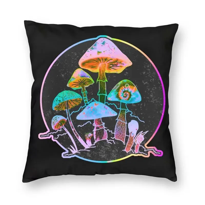 Luxury Garden Of Shrooms Sofa Cushion Cover 40x40cm Polyester Psylocybin Mushrooms Pillow Case Square Pillowcase Home Decor