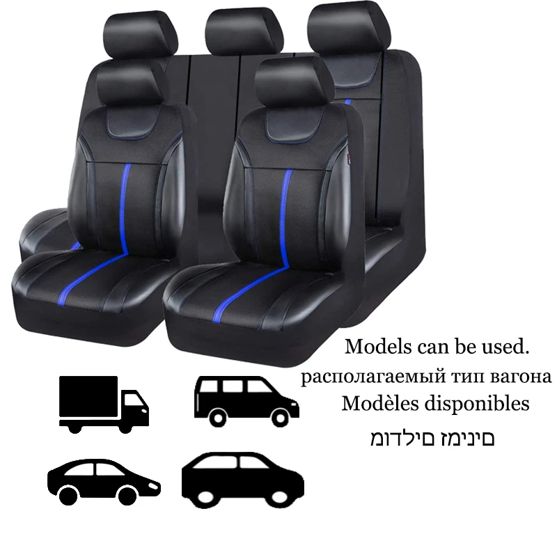 AUTOKING PU-Leder und Netzstoff Universeller Autositzbezug-Set Auto-Zubehör Unisex Passend für die meisten PKW, SUV, Transporter und LKW-Sitzkissen – Detail 6
