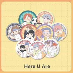 New Comic Here U Are Metal Badge Yu Yang, Li Huan Figure Cosplay Badge Icon Button Cartoon Brooch Fans Collection Gift