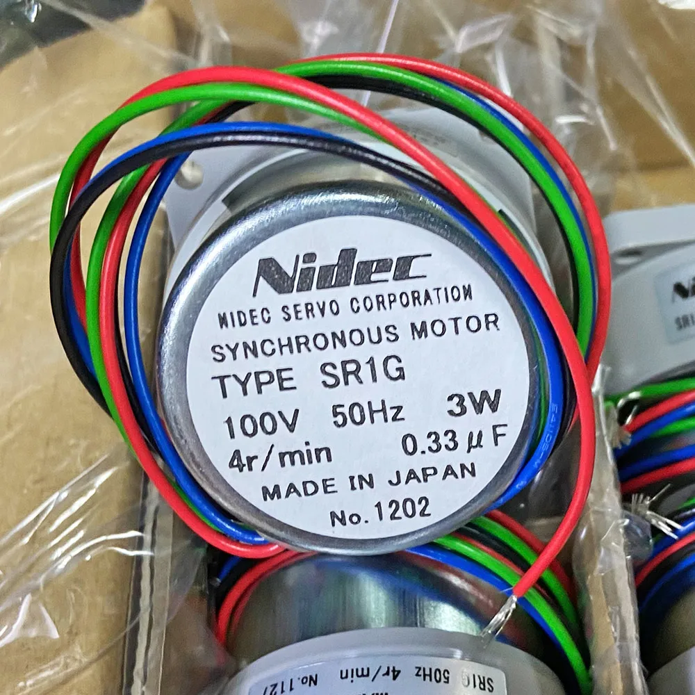 High-quality 100V 4r/min Nidec Servo 3W 50Hz Small AC Synchronous Mo tors Type SR1G5Z4M For OA Equipment made in japan