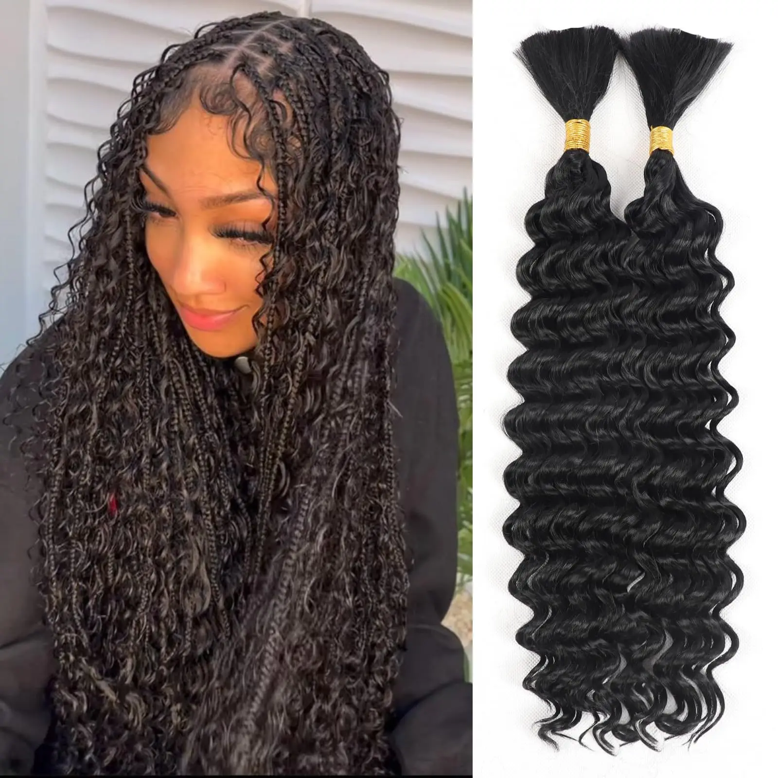 Synthetic Long Wavy Bundles Hair Extensions 18 24 30Inch Heat Resistant Fiber Fake Hairpiece Black Blonde for Black Women