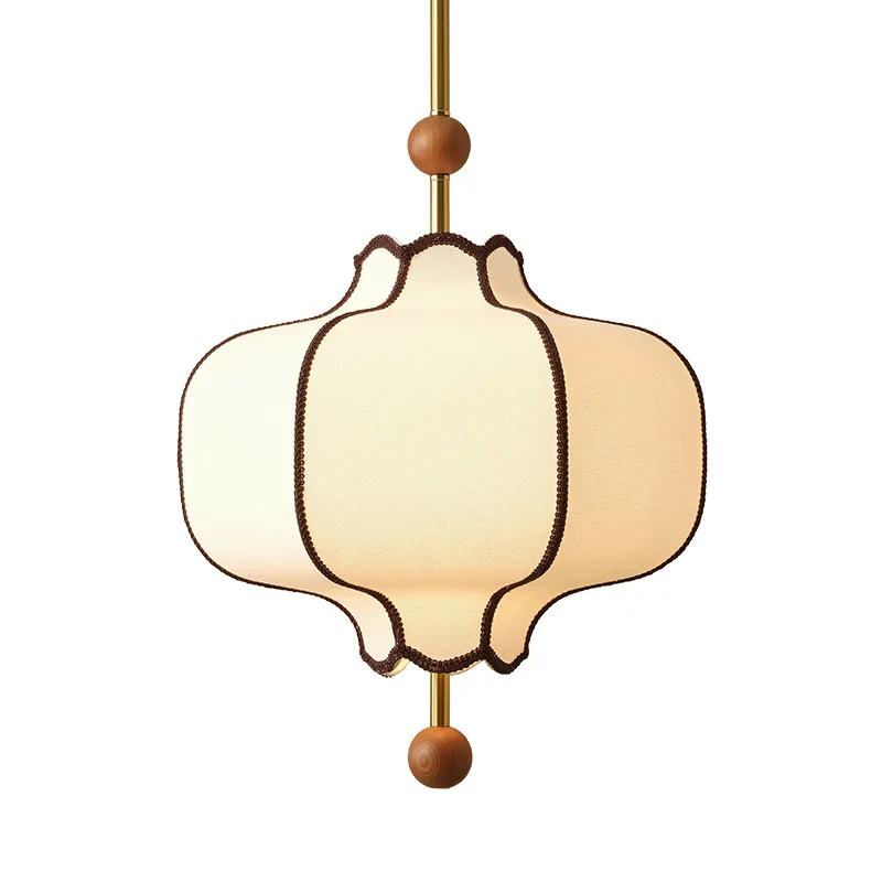 

Retro, French, bedroom, fabric, chandelier, medieval, simple, Nanyang, solid wood