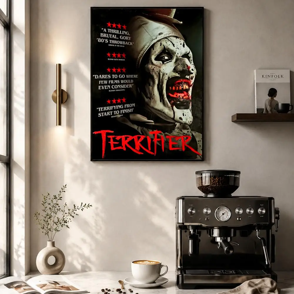 Classic Movie T-Terrifier Poster Perfect Sticker Self Adhesive for Office Home Theater Wall Art Decor Fancy Gift - view 5