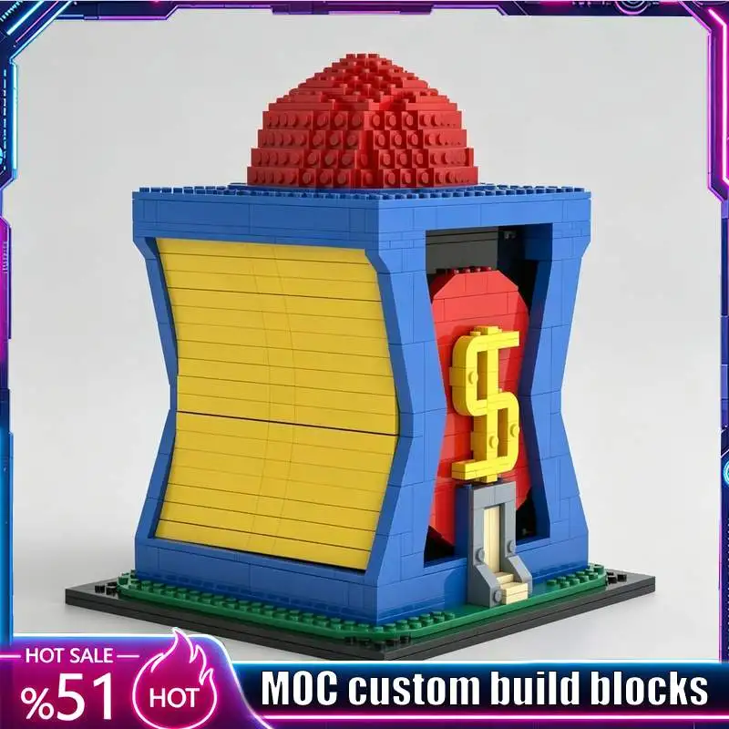 1906 PCS Money Bin MOC Architecture Building Model Custom Puzzle Blocks DIY Creative Assembly Educational Toy Gifts Collection