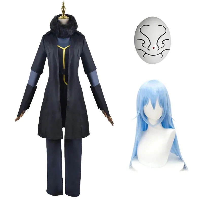 

Anime Rimuru Tempest Cosplay Costume Or Wig Or Mask That Time I Got Reincarnated As A Slime Halloween Party Uniform Sets