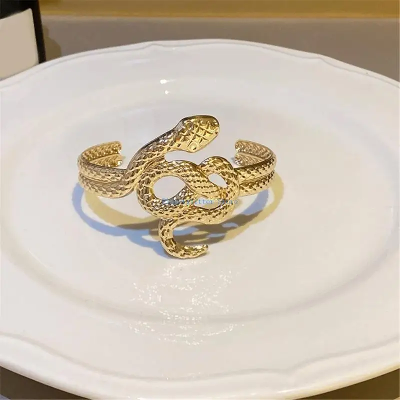 

652B Upper Arm Chain Cuffs for Women Teens Armlet Bangle Bracelets for Girls Women Flexible Beach Jewelry Sparkly Snake