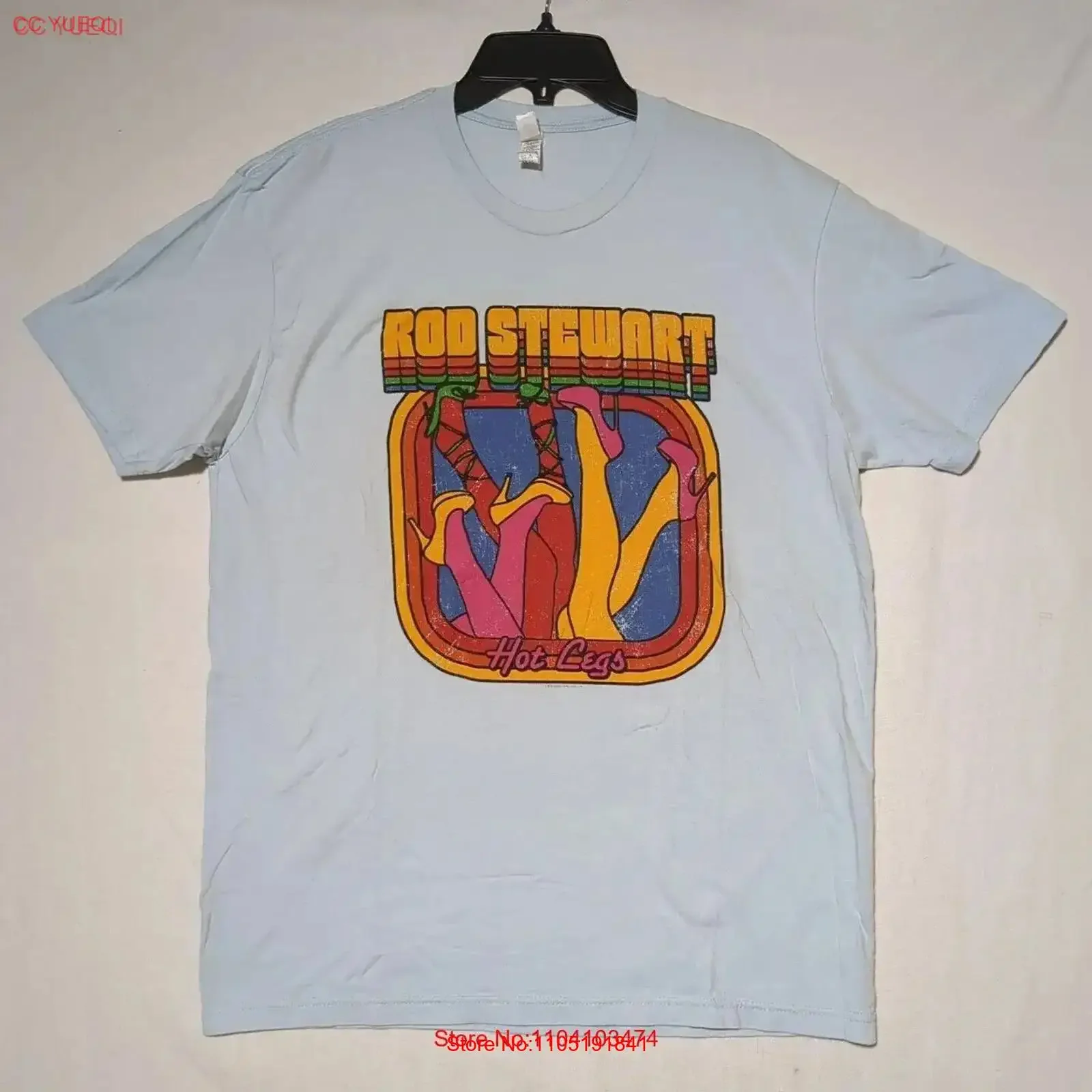 

Футболка Rod Stewart Hot Legs, мужская большая ретро 70-х годов, рок-музыка, красочная, винтажная, мытая, дышащая, модная, унисекс