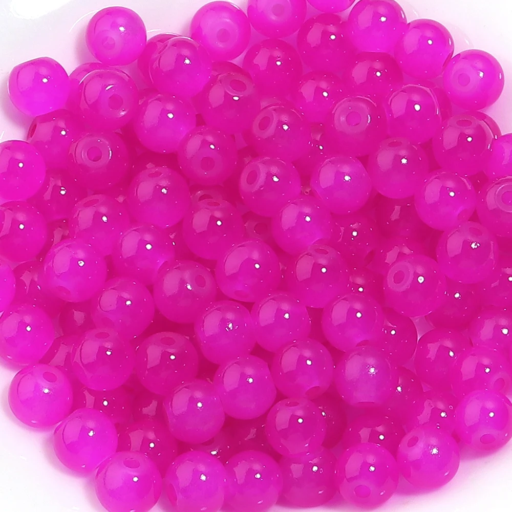 50pcs 6mm Glass Round Beads for DIY Jewelry Making