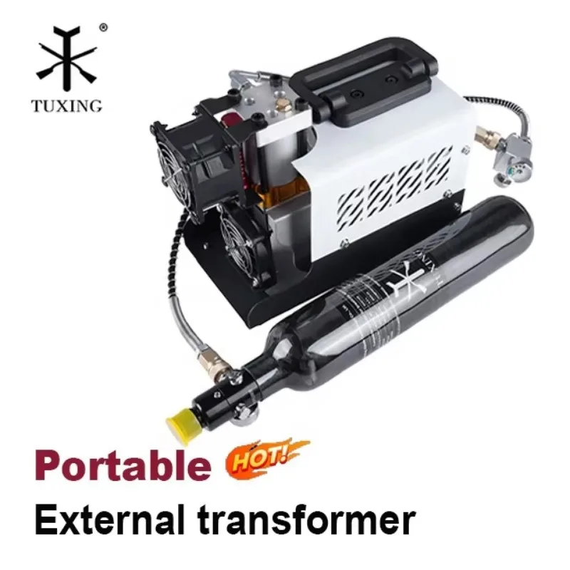 Customized  300Bar 30Mpa Portable Small  Outdoor Sports  Game  Air Compressor With Handle