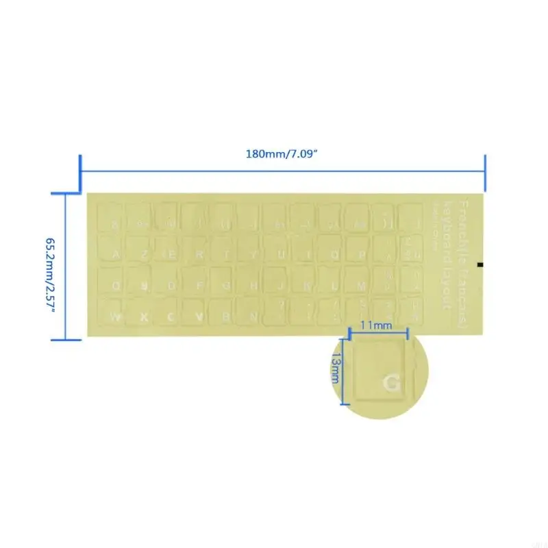 G8TA Ultra-French Computer Teclate Sticker Film Fácil instalar adesivos letra preta/branca 2pcs/set à prova d'água