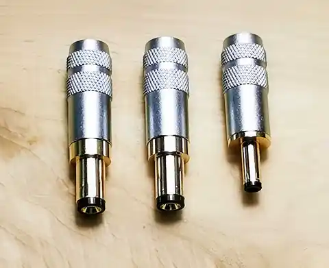 Pureline calidad chapado en cobre oro 5,5X2,5 5,5X2,1 4,0x1,7 3,5X1,35mm conector de alimentación CC enchufe macho adaptador de conector de Metal