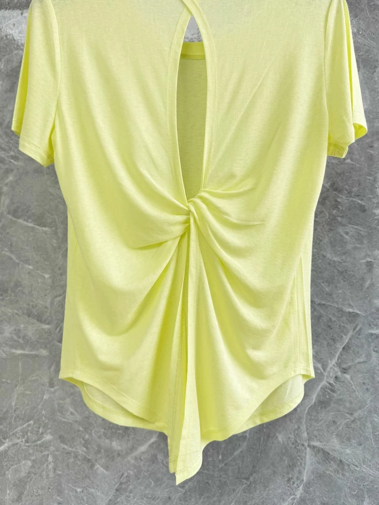 Qui Dry ort Sve T-irt レディース 夏 薄手 新しい ゆったり カバーアップ irt ランニング フィットネス スポーツ ヨガウェア トップス バニー フェアリー