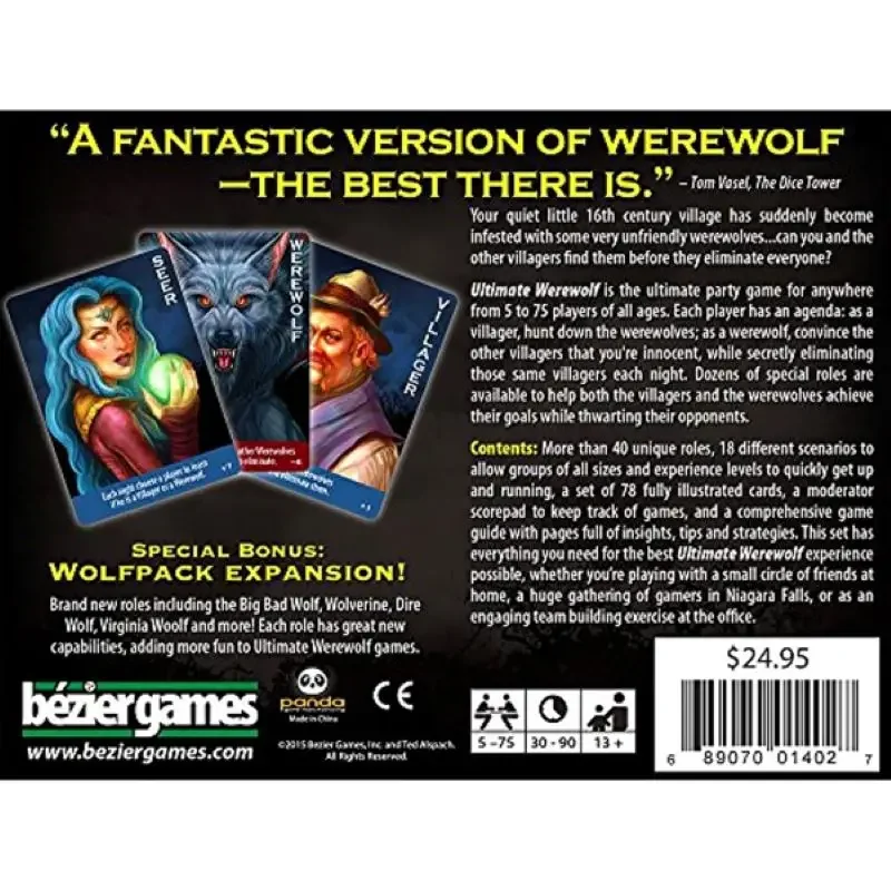 Board Game Ultimate Werewolf Deluxe Edition Games suitable for collectors Holiday Party Favors Halloween Gifts Christmas Gifts