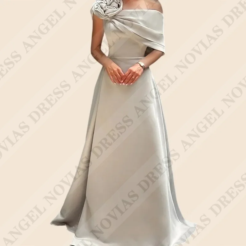 Customized Plus Size Silver Mother of the Bride Dresses Wedding Evening Dresses Vestidos Para Casamento Mãe Da Noiva