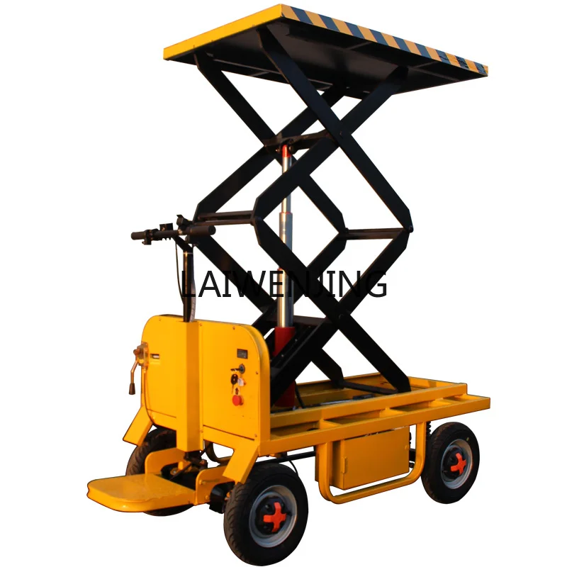 HLZ electric hydraulic mobile scissor type small lifting platform truck