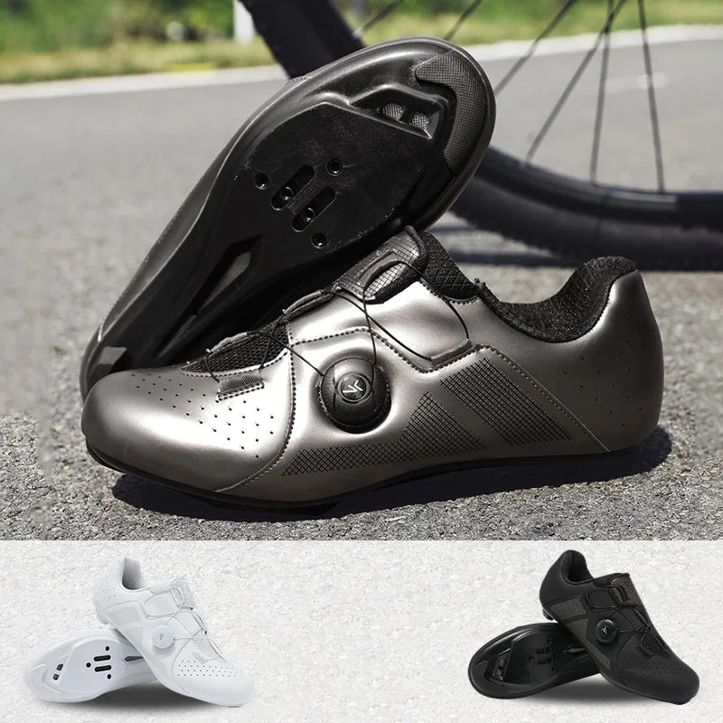 

Speed Cycling Sneaker Men's Road Cycling Shoes Cleat Shoes SPD Shoes Cycling Flat Pedal Shoes Bike Outdoor Footwear Dark Gold