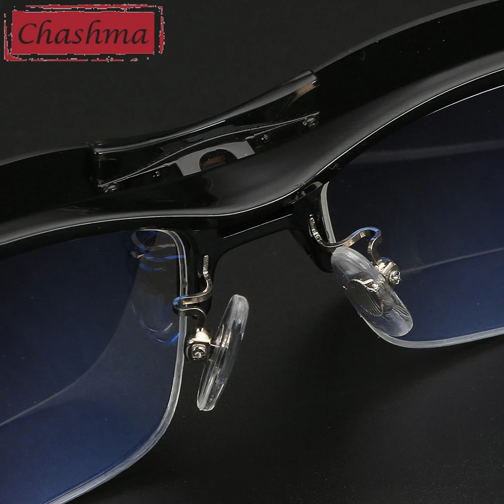 Chashma Brand Top Quality TR 90 Designer Eyewear Fashion Optical Eyeglasses Frames Sport Eyeglasses with Polarized Clips Lenses