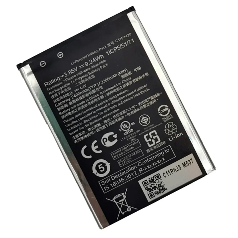 100% Original Replacement Phone Battery C11P1428 2400mAh For Asus ZenFone 2 Laser ZE500KL ZE500KG Z00ED 5\