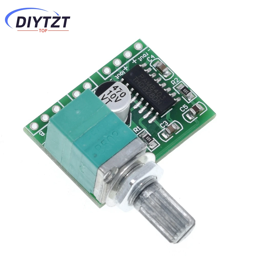 DIYTZT 1/3PCS PAM8403 Super Mini Digital Amplifier Board 2 * 3W 5W Class D Digital 2.5V To 5V Small Stereo Amp Amplifier Board