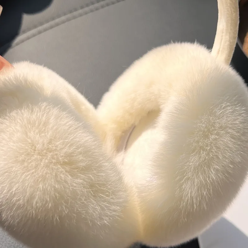 Cute Fluffy Winter Earmuffs for Women, Warm and Frost - Proof, Foldable Ear Warmers To Protect Ears.