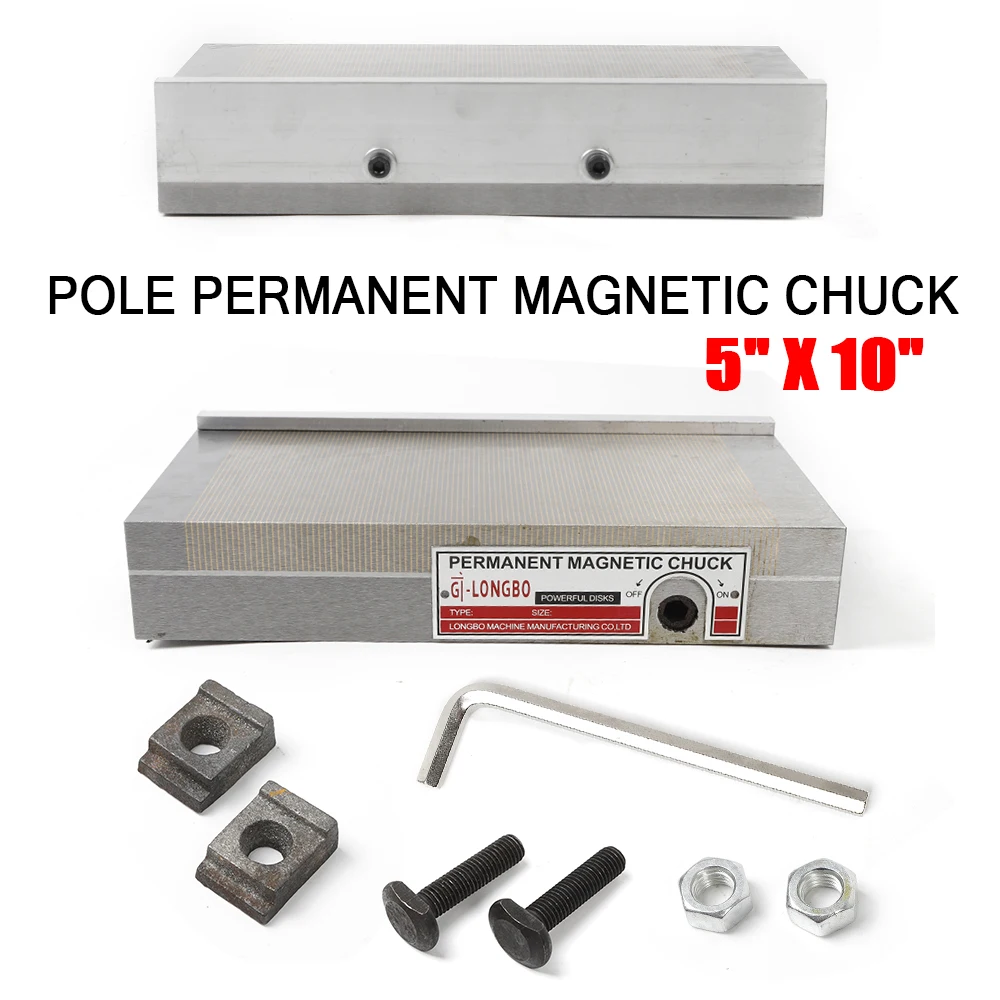 5x10inch Fine Permanent Magnetic Chuck For Grinding Machine High Precision 125x250mm