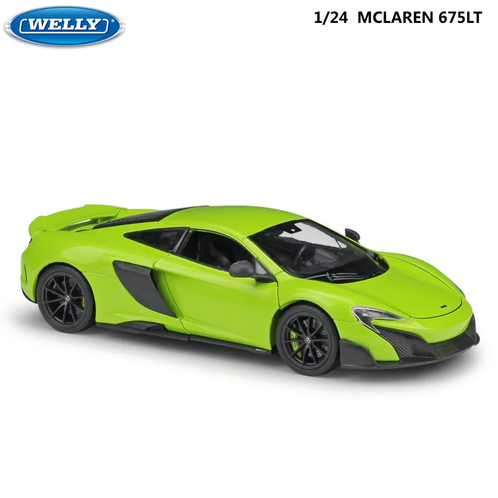 

WELLY 1:24 Scale Diecast Vehicle MCLAREN 675LT Simulator Model Car Metal Sports Car Alloy Toy Car For Children Gift Collection