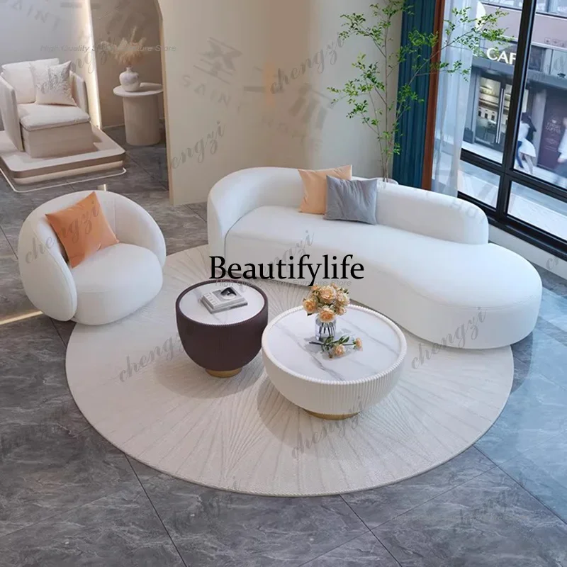 F182 Nordic Creative Hotel Lobby Reception Sofa Modern Minimalist Beauty Salon Apartment Sofa Office Furniture Диваны Раскладные