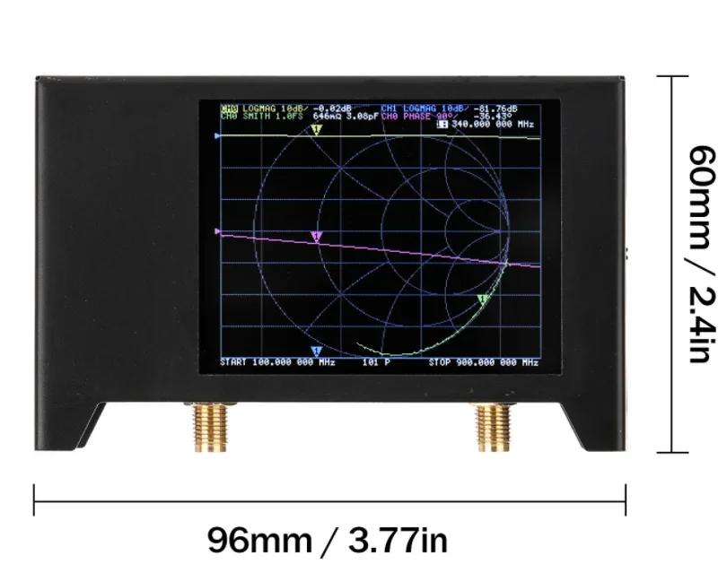 Analizzatore di rete 3G analizzatore antenna display da 2.8 pollici analizzatore vettoriale SAA2-V2 VNA