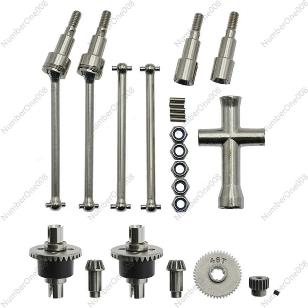 Metal Differential and Drive Shaft Set for SCY 16101 16102 16103 16201 Pro 1/16 Brushless RC Car Upgrades Parts