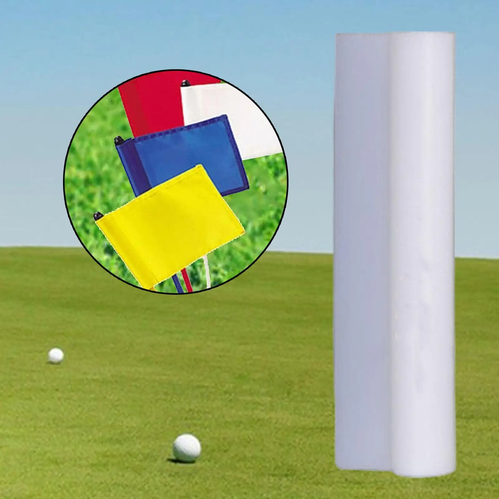 Bandera de golf, tubo fijo, colocación estable, fácil configuración, 15 cm, suministros de fabricación de banderas de repuesto, soporte de bandera, torneos, tubo interior de bandera