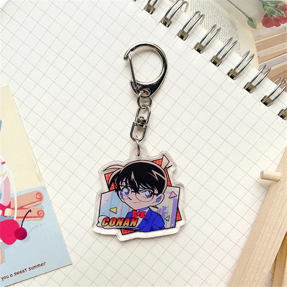 Anime Detective Conan Case Closed Mouri Ran Kuroba Kaito Haibara Ai Cosplay Costumes Keychain Accessories Acrylic Key Chain