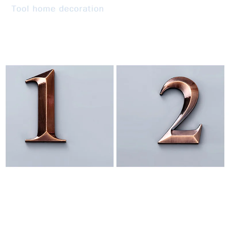 2.7-inch ABS Metal Sensing Number Plate 7cm Stereoscopic House Number Digital Door Head Stereoscopic Characters