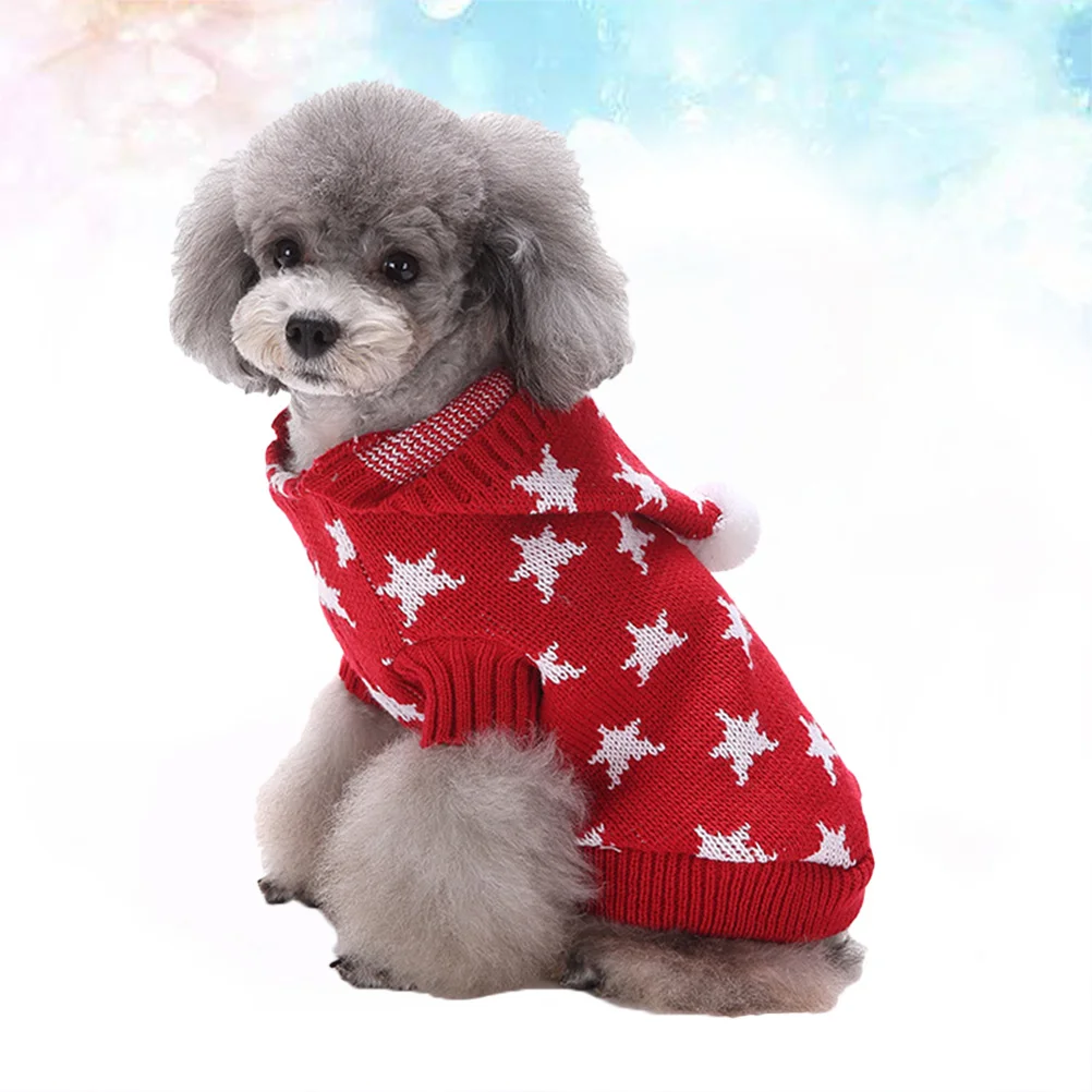 

Christmas Dog Hoodie Pet Costume Small Puppy Sweater Holiday Outfit for Dogs Xmas Party Wear Halloween Clothing