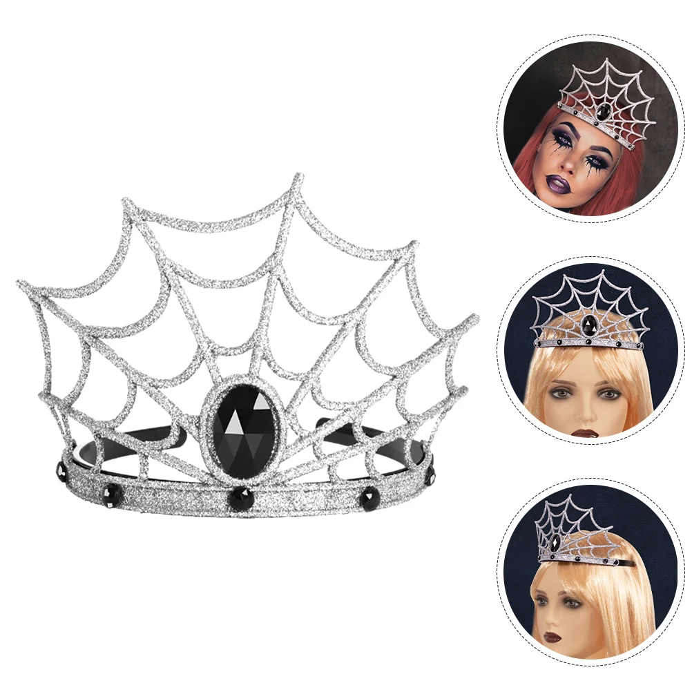 1Set Halloween Headband Spider Web Crown Cosplay Accessory Comfortable Wear Longlasting Use Spider Web Headbands