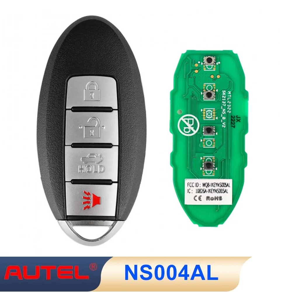 

5 Pcs/lot Atuel IKEY NS004AL Universal Smart Key 4 Buttons Autel Remote For Nissan