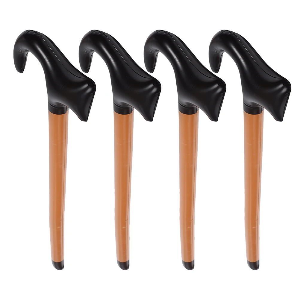 

4 pcs Inflatable Walking Stick Props Retro Design Party Inflatable Favors Blow Up Stick For Halloween Birthday Roleplay