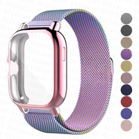 Metal Strap Case For Xiaomi Amazfit GTS 4 mini Bracelet GTS 3/Bip S Lite/Bip5 3 U Pro/GTS2 Magnetic Loop Watch Band Case Film