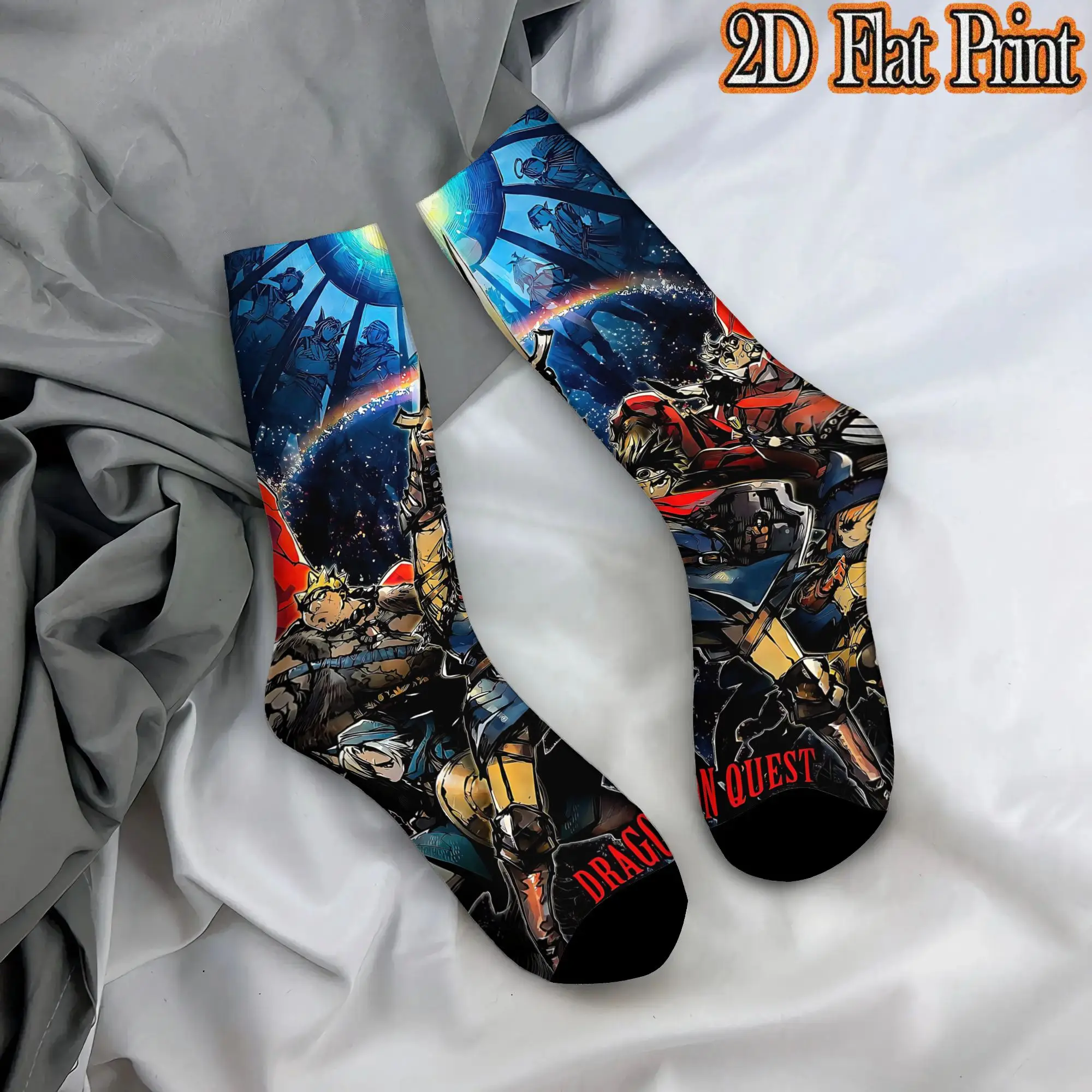 Dragon Quest Anime Retro Street Style Novelty Pattern compression Winter Sock Sports Socks