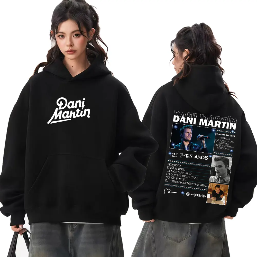 

Толстовки с капюшоном Dani Martin Album Tour Merch для мужчин и женщин, модная толстовка с капюшоном в стиле хип-хоп, флисовый пуловер в готическом стиле в стиле панк