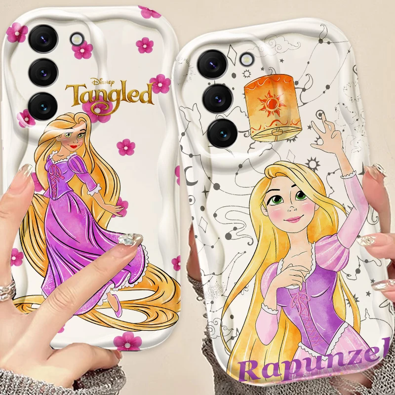 Tangled Rapunzel Anime For Samsung S24 S23 S21 S20 Ultra Plus FE A73 A72 A71 A51 A31 A05S A05 A04 5G Wave Oil TPU Phone Case