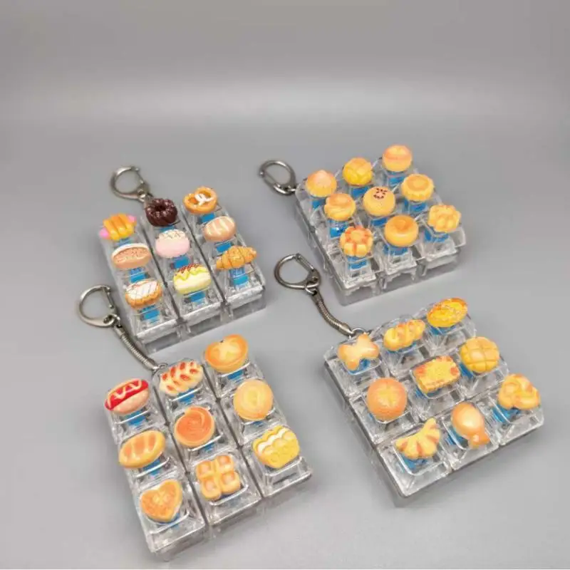 9-Tasten Mini-Mechanische Tastatur-Schlüsselanhänger Ohne Licht, Klicker, Stressabbau, Niedlicher Taschen-Fidget, Angstlinderungs-Anhänger, Geschenk – Detail 9